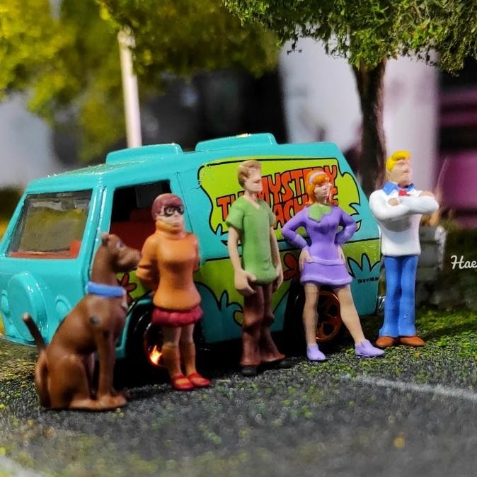 Miniatur Diorama Diecast Mini Action Figure 1/64 Scooby Doo Set