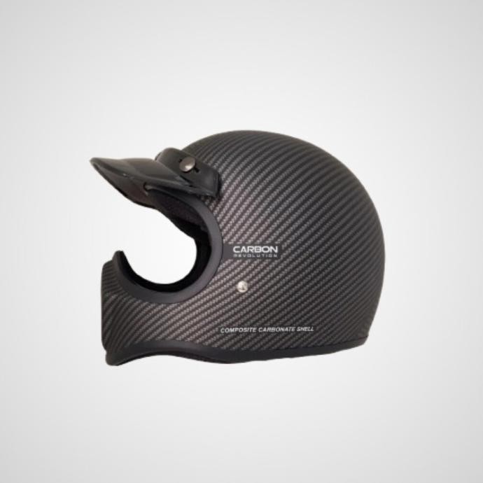 Ready Helm Cakil Retro JS Carbon Doff Full Face Original SNI