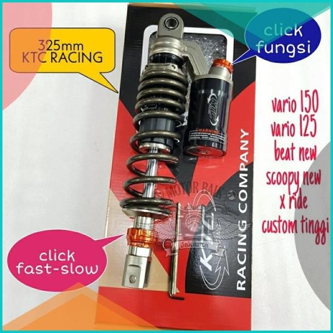Shockbreaker Sok Belakang Matic KTC Racing Extreme Ori 325mm Click 07D