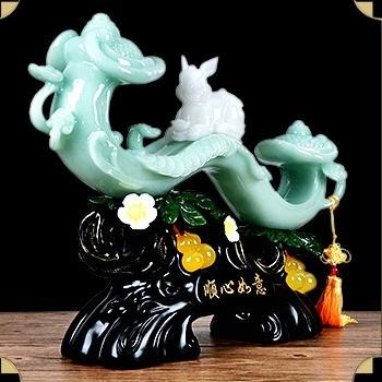 GFD Patung Giok Kelinci 2023 Uk Jumbo Kado Imlek Pajangan Sincia Fu Hoki