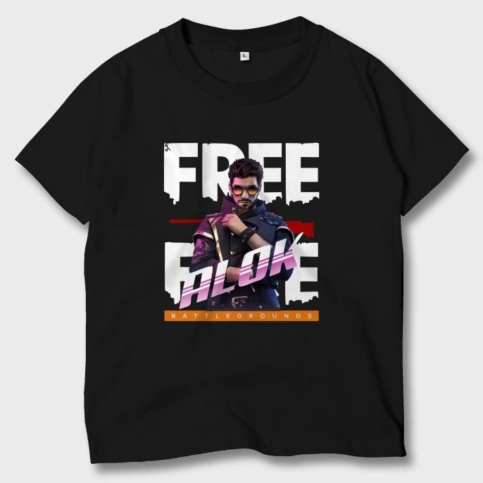BAJU KAOS ANAK GAME FREE FIRE ALOK FF ATASAN ANAK FF-01 A