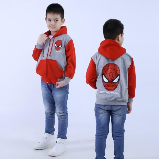 JAKET ANAK SPIDERMAN MUKA/JAKET ANAK LAKI-LAKI/JAKET ANAK KARAKTER