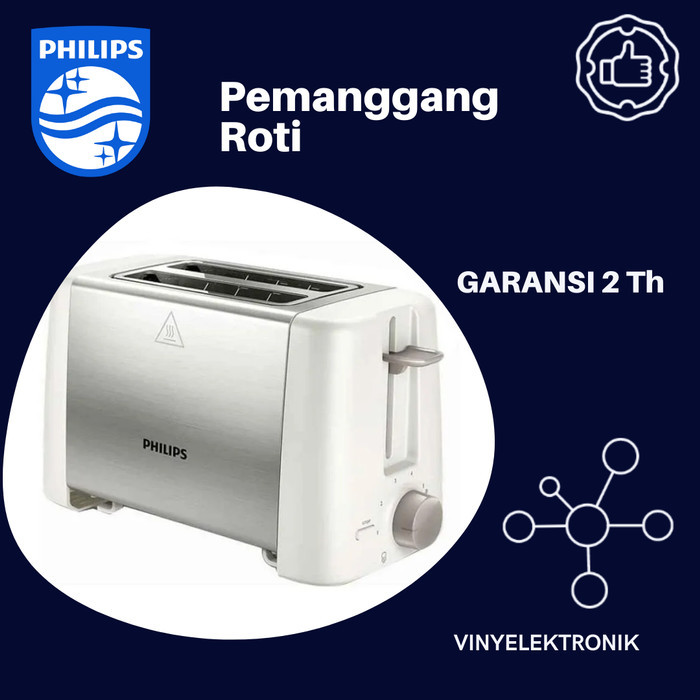 Terbaru Philips Pop Up Toaster Hd4825 / Pemanggang Roti Hd 4825 800Watt Ori