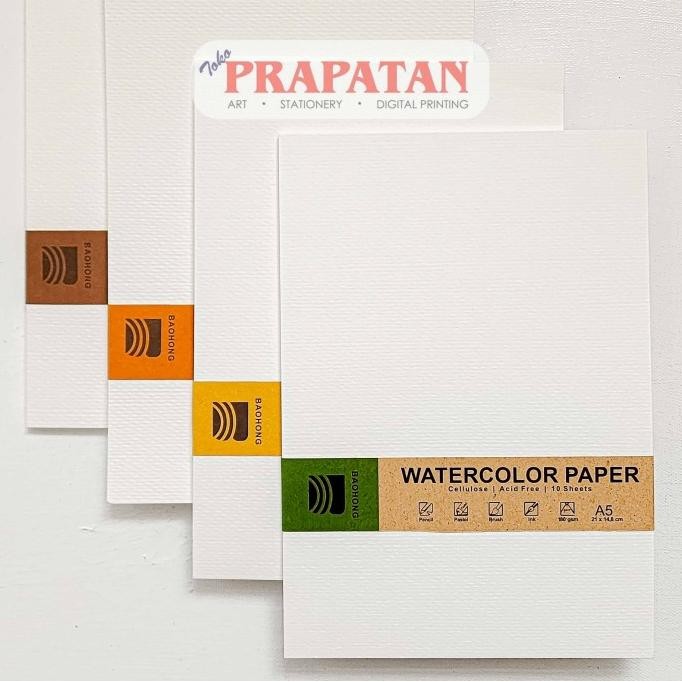 

BAOHONG CELLULOSE WATERCOLOR PAPER | KERTAS CAT AIR