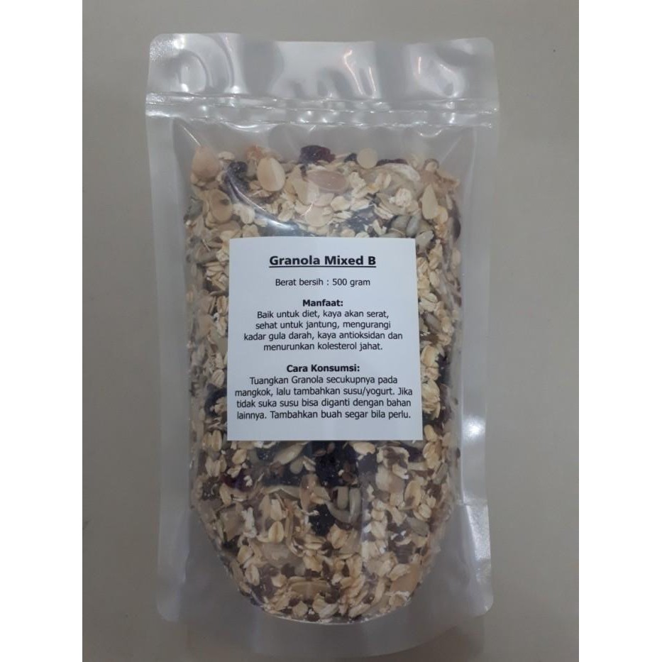 

Healthy Granola Mixed B 500 Gram ( Cranberry , Almond , Raisin , Oat )