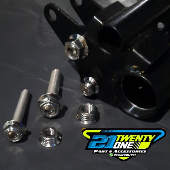 TERBARU baut stainless set bracket engine mounting mio sporty smile soul fino