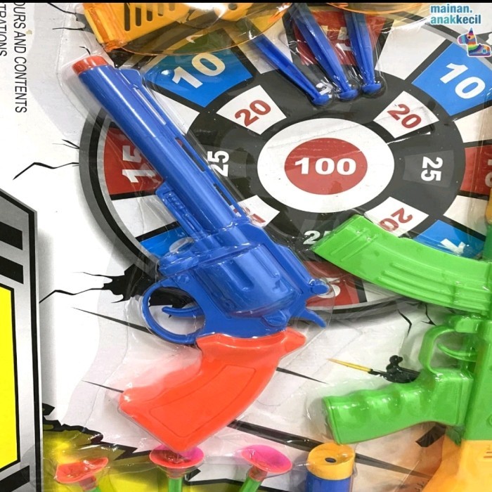 Mainan 8515 Anak 2 Pistol Tembakan Police Shooting Grosir Murah