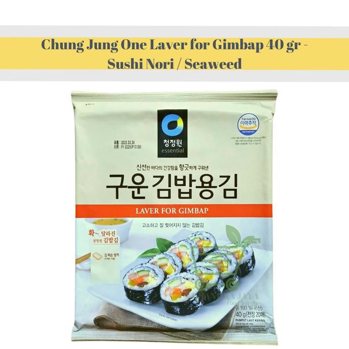 

Chung Jung One Laver For Gimbap 40 Gr - Sushi Nori / Seaweed Stok Terbatas