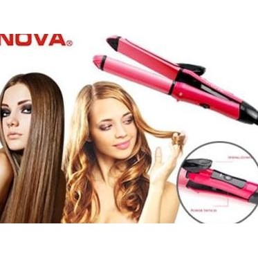 Sale Nhc-1818Sc Catok Rambut Nova 2 In 1 Straight & Curl + Pengatur Suhu