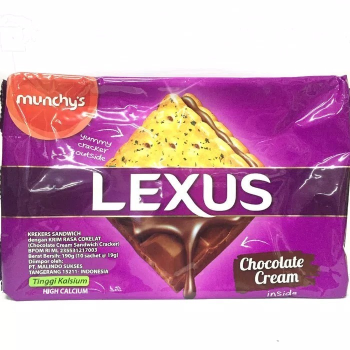

LEXUS CRACKERS CHOCOLATE CREAM 190G
