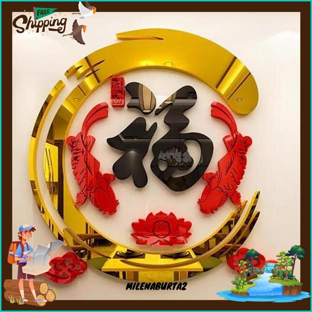 

Readystok Sticker Akrilik Fu Bulat Imlek Tempelan Akrilik Hock Diy Nuansa Imlek Nuansa Hoki Chinese Cod