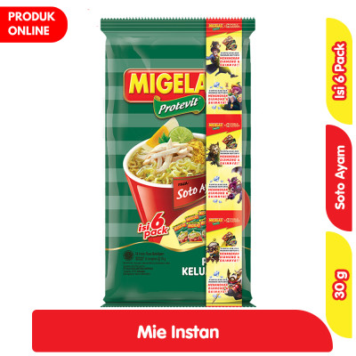 

Migelas Protevit Mi Instan Soto Ayam 6 x 30 g
