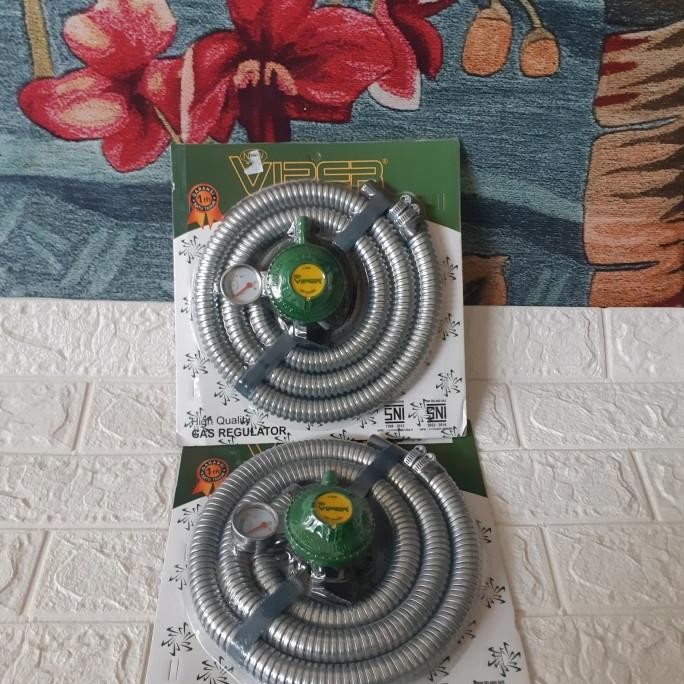 REGULATOR GAS VIPER PAKET(SELANG,KEPALA & METERAN)