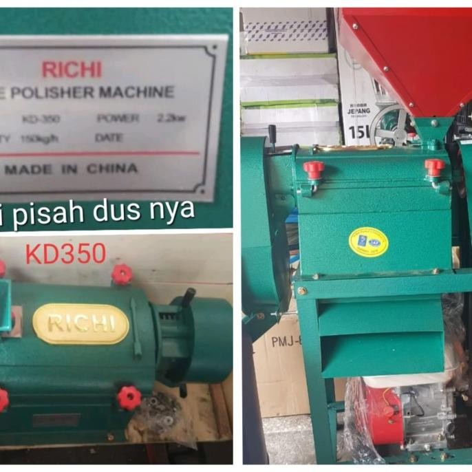 Mesin Pengupas Gabah Menjadi Beras / Mini Polisher KD 350 Merk RICHI