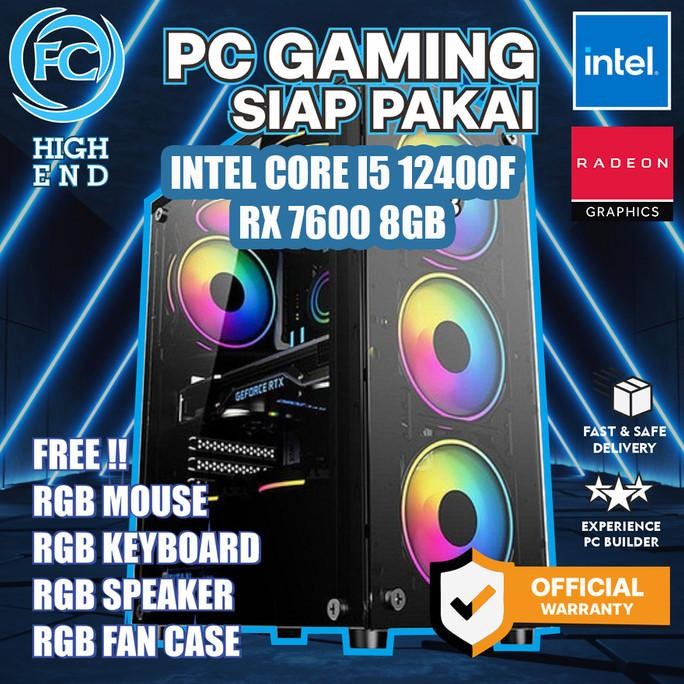 

PROMO PC GAMING & DESIGN I5 12400F 16GB RX 7600 8GB SIAP LIVESTREAMING