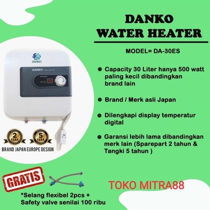 

PROMO WATER HEATER DANKO DA 30 ES 30 LITER