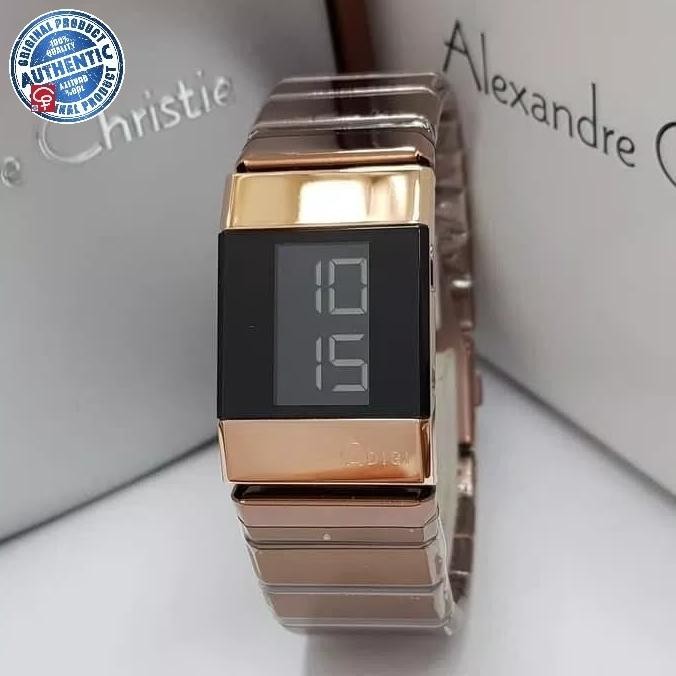 Alexandre Christie Ac9100 Ac 9100 Brown Jam Tangan Digital Original Terlaris