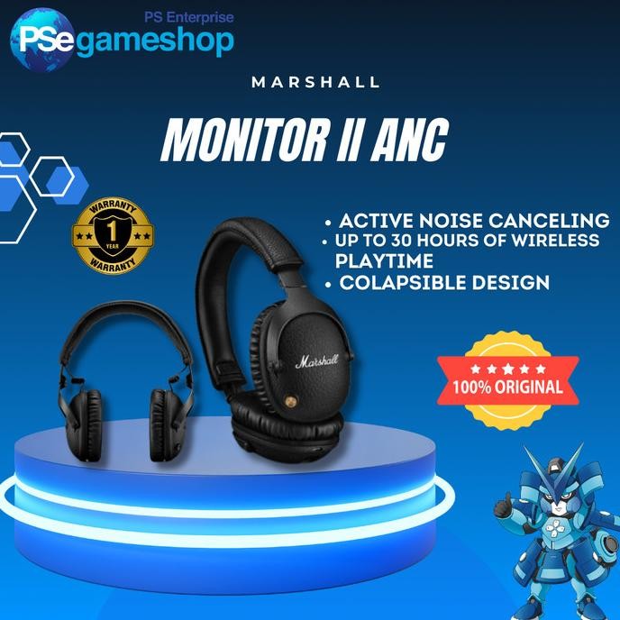 

PROMO HEADSET WIRELESS BLUETOOTH / HEADPHONE MONITOR II / MARSHALL MONITOR II ANC BLUETOOTH HEADPHONE