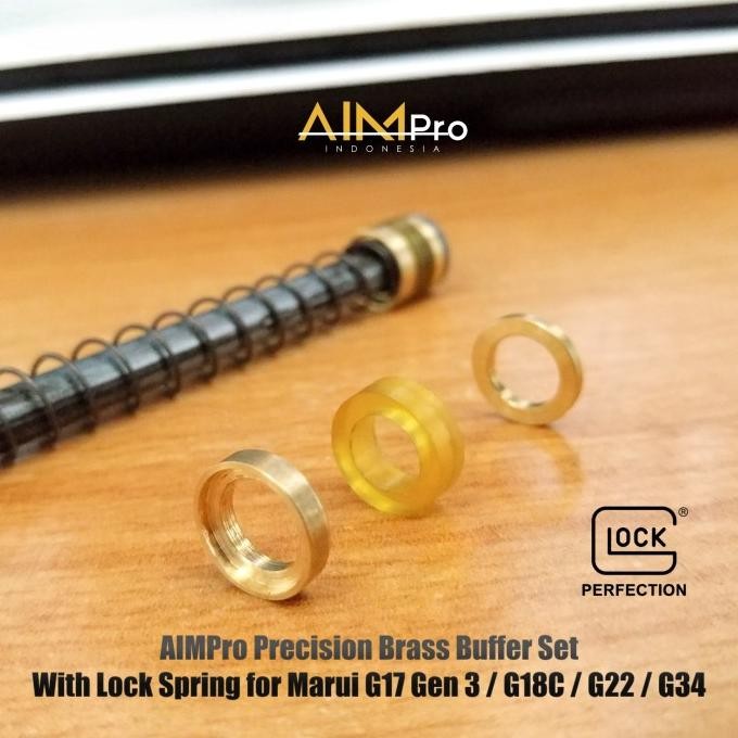Shock Buffer Set Aimpro Custom For Marui / Tm G17 Original Dan Terlaris