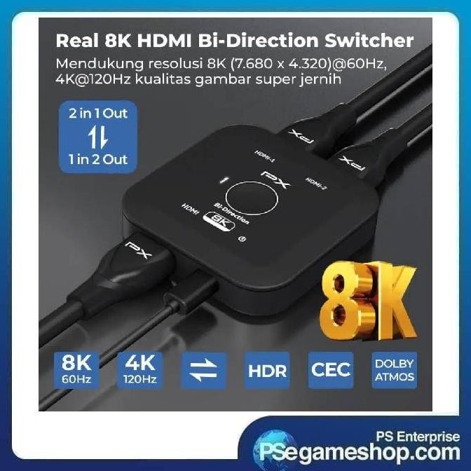 

PROMO PX HD2-211X HDMI SWITCHER SPLITTER BI DIRECTIONAL 2 IN 1 OUT 8K