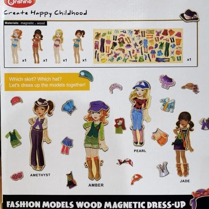 

Onhsine Wooden Magnetic Dress Up - Mainan Orang Orangan Anak Tersedia