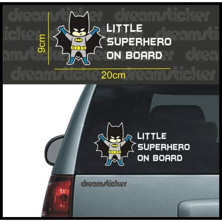 

BEST DEAL STICKER STIKER BATMAN LITTLE SUPERHERO ON BOARD !!!!!!