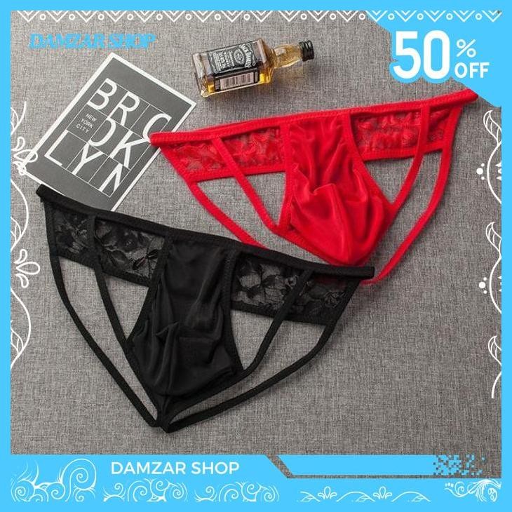 CELANA DALAM PRIA SEKSI THONG TRANSPARAN OPEN WAIST G STRING CD Y059 DIJAMIN GRATIS ONGKIR