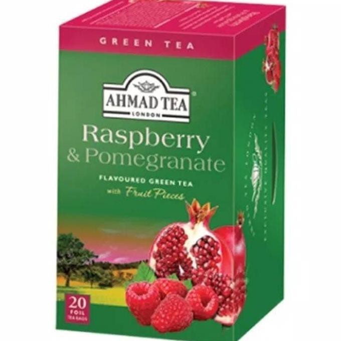 

Ahmad Tea London Green Tea Rapberry Pomegranate 20 Teabag Teh Hijau