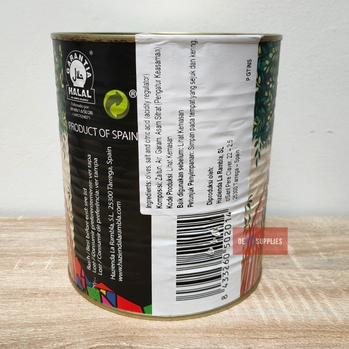 

La Rambla Pitted Green Manzanilla O 3G Buah Zaitun O Hijau