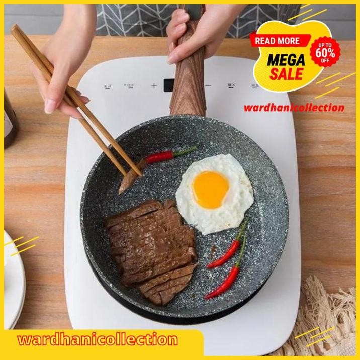 DEEP FRYPAN GRANITE 24 CM UAKEEN GERMANY WOK MARBLE PANCI PENGGORENGAN HIGHT QUALITY 