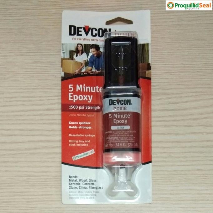 

Lem Besi Kuat Bening 25 ML DEVCON home Clear 5 Minute Epoxy 20845 25ML