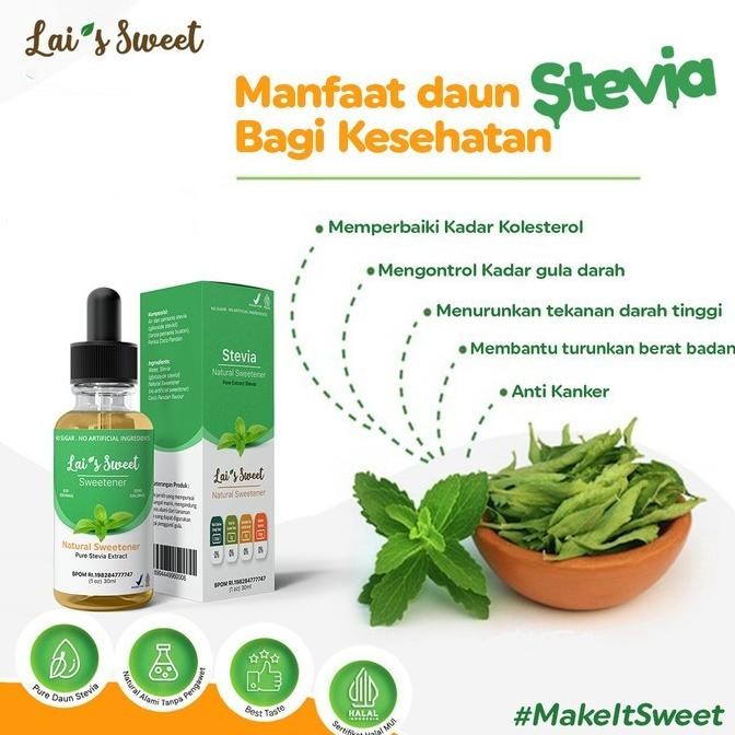 

Stevia Cair Vanilla Organic Flavor 15 Ml Combo 2 botol
