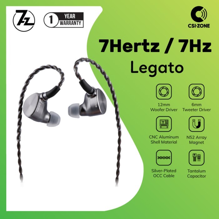 Sale 7Hz / 7 Hertz Legato Dual Dynamic Driver In Ear Earphone