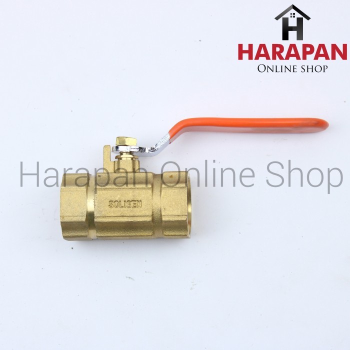 STOP KRAN KUNINGAN 1" - STOP KERAN 1 INCH SOLIGEN BALL VALVE 1IN