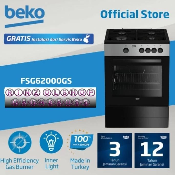 BEKO FSG62000GS FREESTANDING COOKER GAS OVEN
