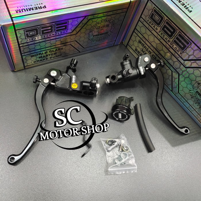 Master rem kanan DBS 02R 17.5mm sepaket Handle kopling DBS 81CL