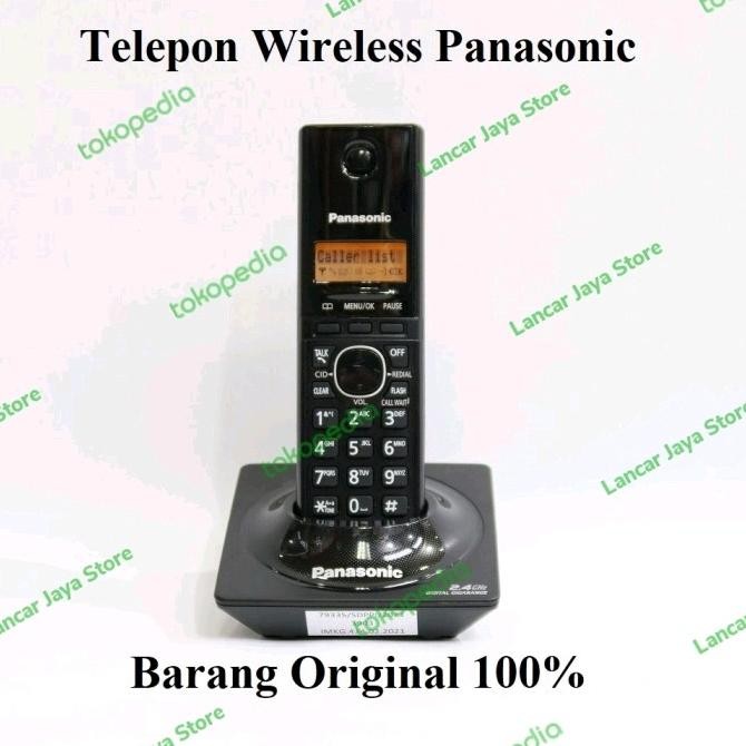 Telepon Telpon Telpon Rumah Wireless Panasonic KX-TG3351ND-Hitam Ori