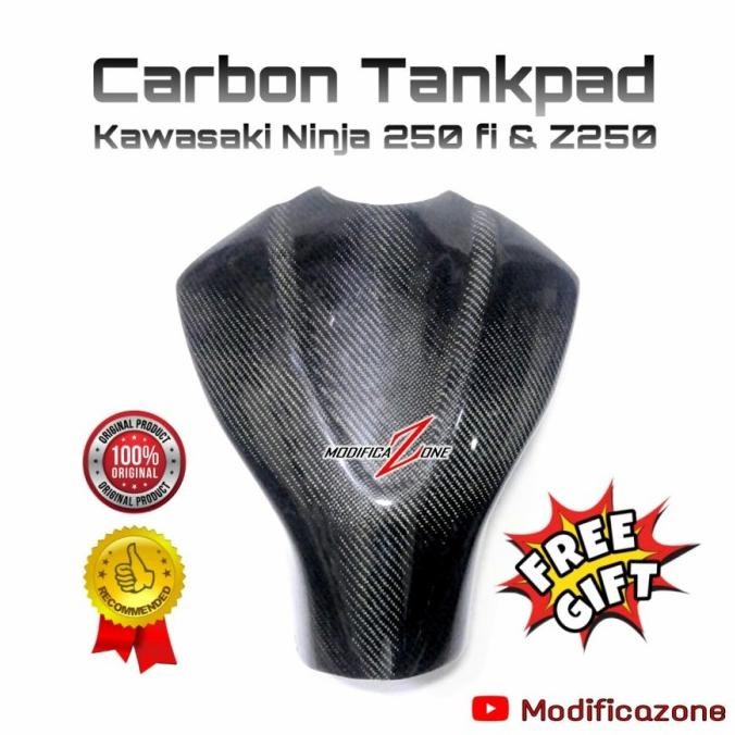 Carbonstar : Carbon Tankpad Cover Kawasaki Ninja 250Fi Z250 Old