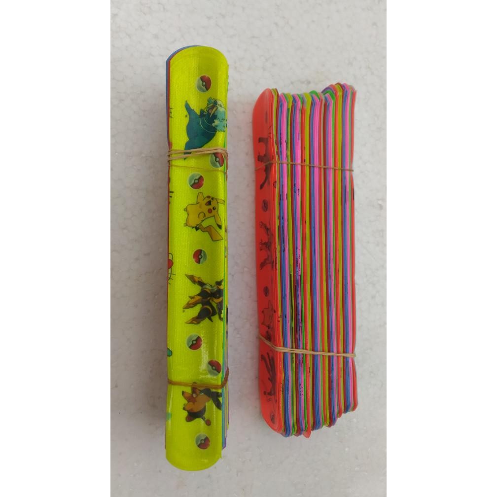 

mainan jadul penggaris gelang slap snap bracelet - 100 pcs - murah !!