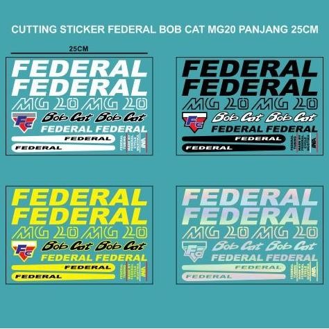 PNP - Cutting Sticker Sepeda FEDERAL BOB CAT MG20 MG 20 Panjang 25CM 1Set