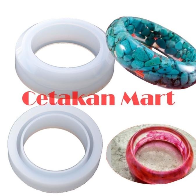 

cm cetakan silikon resin epoxy craft diy bracelet gelang lebar 55 mm !!