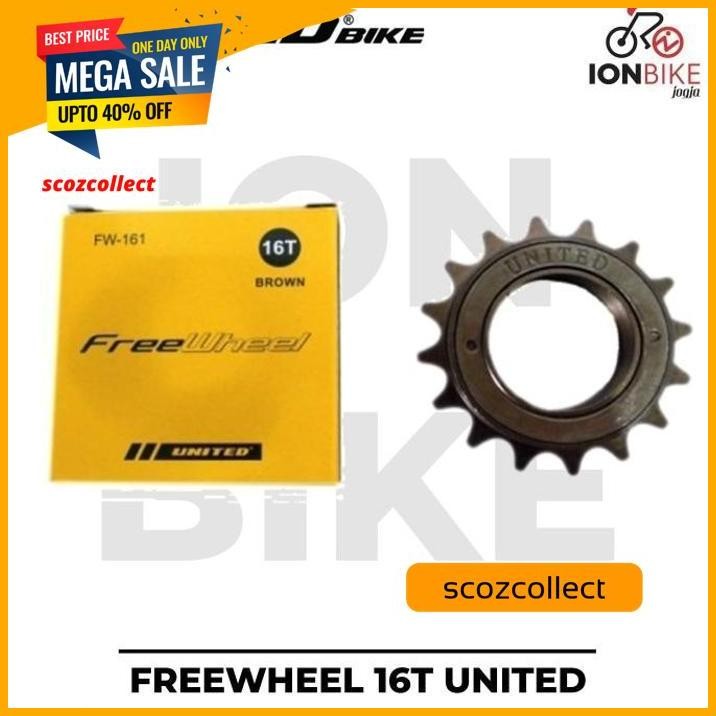 FREEWHEEL UNITED 16T 1 SINGLE SPEED 16 T GEAR BELAKANG SEPEDA BMX MINI FREE WHEEL SPROCKET COG SPROK