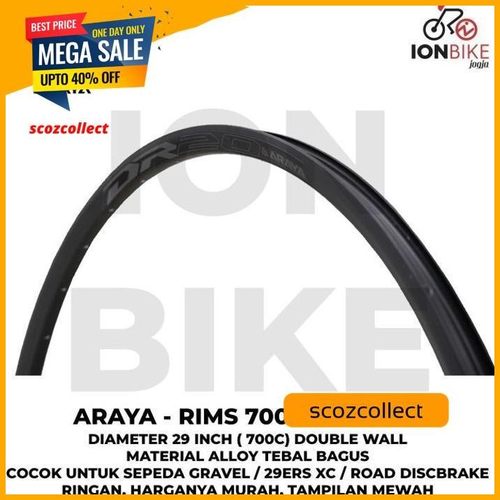 VELG RIM RIMS ARAYA 29 INCH DR20 32 HOLE 32H H ALLOY RINGAN 700C 700 C POPULER 