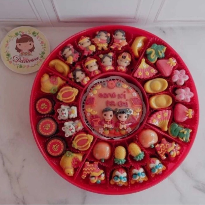 

Imlek candy tray - coklat ucapan gong xi fa cai karakter imlek - ucapan besar !NEW