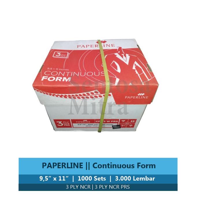 

Paperline Continuous Form Kertas Komputer 3 ply NCR PRS 9.5 x 11 inch