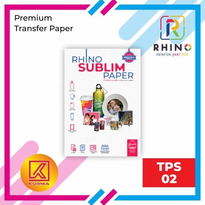 

TERBARU - Rhino Kertas Sublim / Transfer Paper Sublim Premium Ukuran A4 TPS 02