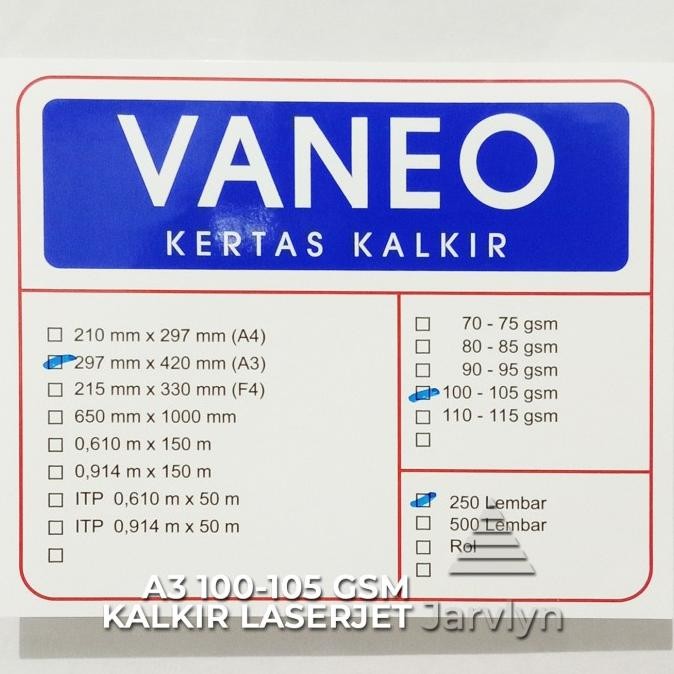 

BEBAS ONGKIR - Kertas Kalkir A3 100 gsm