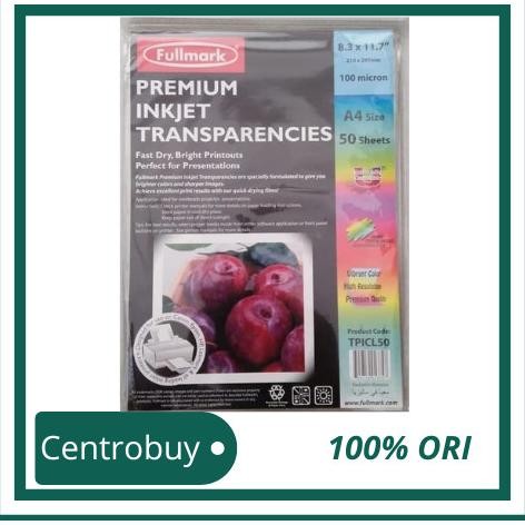 

TERMURAH - Fullmark Premium Inkjet Paper Transparencies A4