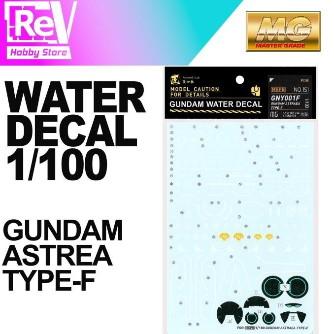 GUNDAM WATER DECAL MG ASTREA TYPE F MASTER GRADE