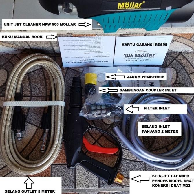 Sale Mollar Hpw 500 / Hpw 550 Jet Cleaner 110 Bar Motor Induksi